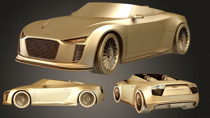 Автомобили и транспорт (Audi E Tron Spyder, CARS_0638) 3D модель для ЧПУ станка